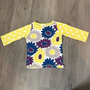 Mini Boden Blue and Yellow Floral Top